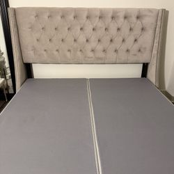 KING BED WITH BOX SPRINGS - Pick Up By 12/4
