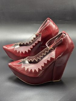 2012 Jeffrey Campbell Audrey Platforms Maroon Size 7.5