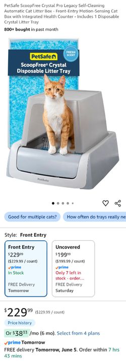 PetSafe ScoopFree Crystal Pro Legacy Self-Cleaning Automatic Cat Litter Box