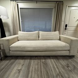 Custom Off-White Down Feather Topped Sofa