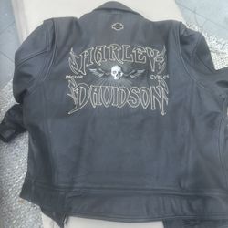 2015 Genuine Harley Davidson Skull Version Heavy' Leather Riding Jacket