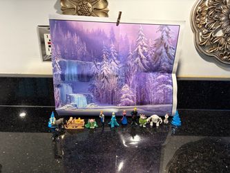 Frozen Mini Dolls and Sleigh Playset with Winter Scene Backdrop Poster 24x36”
