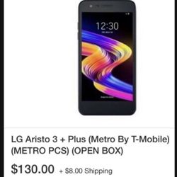 ** Phone/ LG Aristo 3 + Plus / Metro By T-Mobile!!