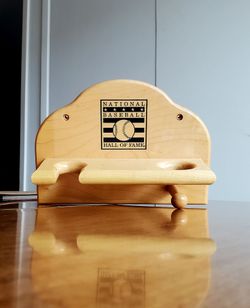 National Baseball Hall of Fame Ball, Bat, and Glove Display Rack