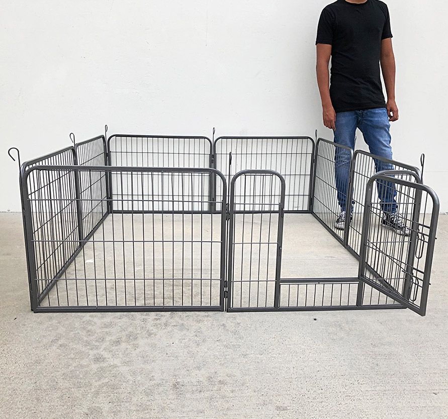 $85 (Brand New) Heavy duty 24” tall x 32” wide x 8-panel pet playpen dog crate kennel exercise cage fence play pen