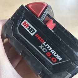 Firm! Milwaukee M18 18V 18-Volt 5.0 Ah Lithium-Ion XC Extended Capacity Battery Pack