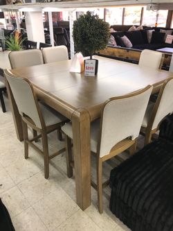 7pcs brown table set