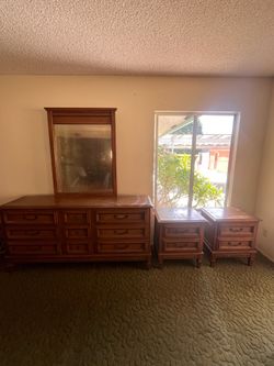 Dresser  with 2 Nightstands (FREE)
