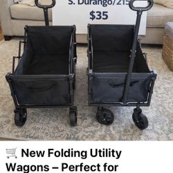 🛒 New Folding Utility Wagons – Perfect for Shopping, Kids, or Pets! 🛒 💲 Only $35 each  📍 Pickup Location: s. Durango & 215 near IKEA  Looking for 