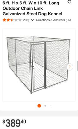 Galvanized Steel Dog Kennel crate outdoor