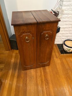 Vintage Cherry Wood Bar Cabinet