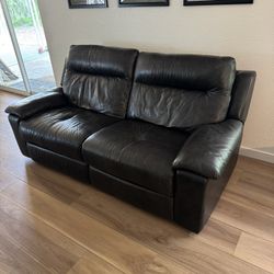 Leather Electric Recliner Couch 