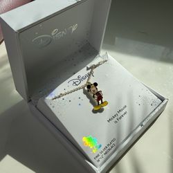 Disney Mickey Mouse Fine Silver Plated Necklace 
