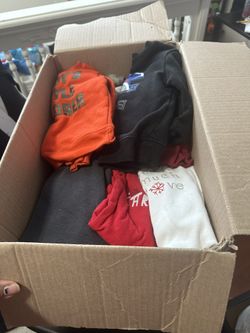 3 Boxes Of Baby Boy Clothes Shoes 