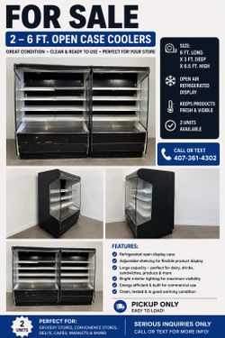 Open case refrigerator