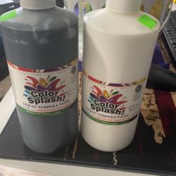 Black And White Bottles Of Paint