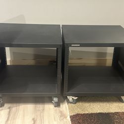 Two 8-space Audio Racks 