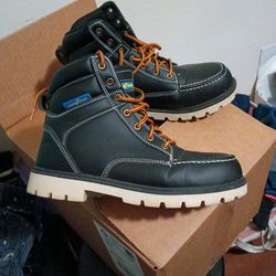 Steel toe work boots