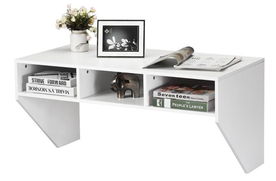 Wall Mounted Floating Desk - White