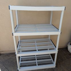 Plastic Storage Shelf 4 shelf high garage