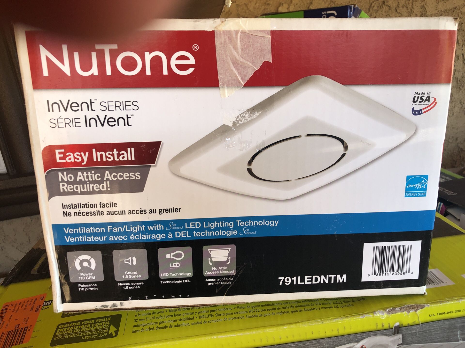 NuTone InVent Series 110 CFM Ceiling Roomside Install Bathroom Exhaust Fan with Light and Soft Surround LED, ENERGY STAR*