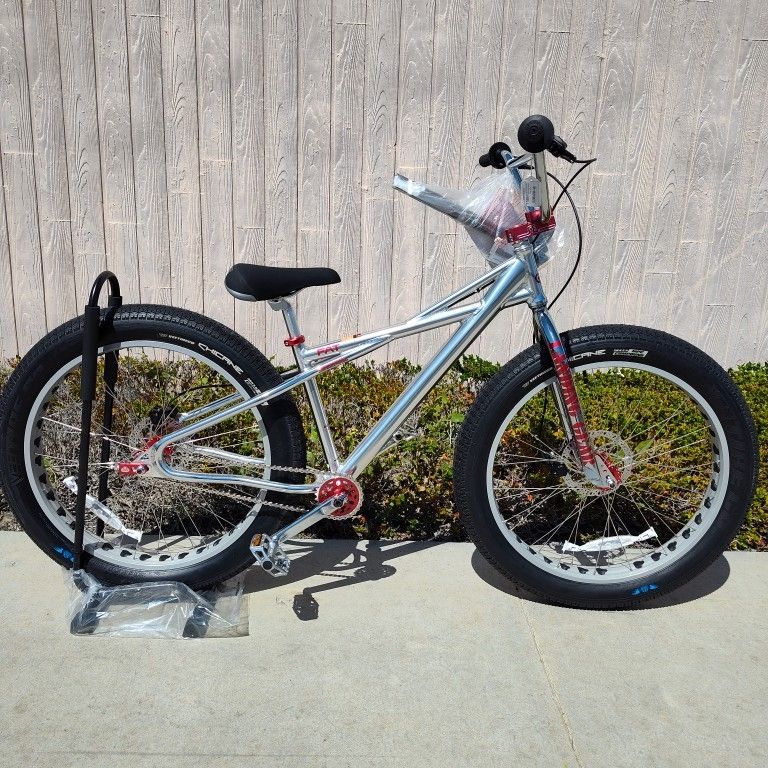 26 inch khs fat bikes NEW 2021 SE FAT QUAD 26 HIGH POLISH RED SINGLE SPEED