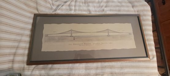 Brooklyn Bridge Picture and frame
