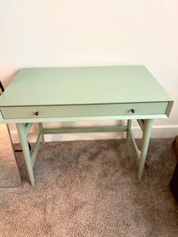West Elm Mid Century Green Wood Desk