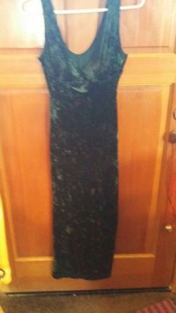 green velveteen dress