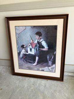 Beautiful Norman Rockwell Framed Picture