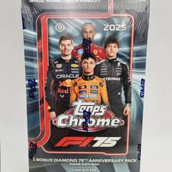 2025 Topps Chrome Formula 1 Factory Sealed Hobby Box