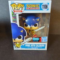 Funko Pop!Games Sonic The Hedgehog Shared Convention Exclusive Sonic With Caliburn 