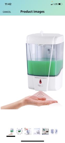 Automatic Soap Dispenser Wall Mount, Hand Sanitizer Dispenser 600ml Gel/Liquid Touchless Hand Soap Dispenser for Home Hospital School Office