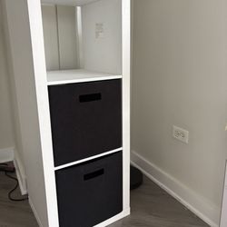 White Bookshelf With Storage 