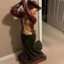 Classic Lady Golfer Figure (LARGE)