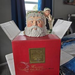 Lenox Holiday Santa Elf mug
