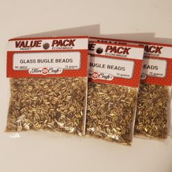Glass Bugle Beads  Set/3 Packages BNIP 
