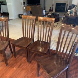 4 Wooden Kitchen Chairs