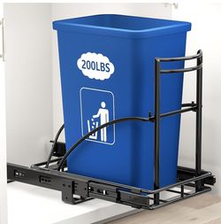 Under Sink Trash Can Pull Out Trash Hidden for 30-50 Qt 7-13 Gallon
Garbage Can Under 13"Wx19"Dx17"H Cabinet, Black Pull Out Kit with Full (2524)