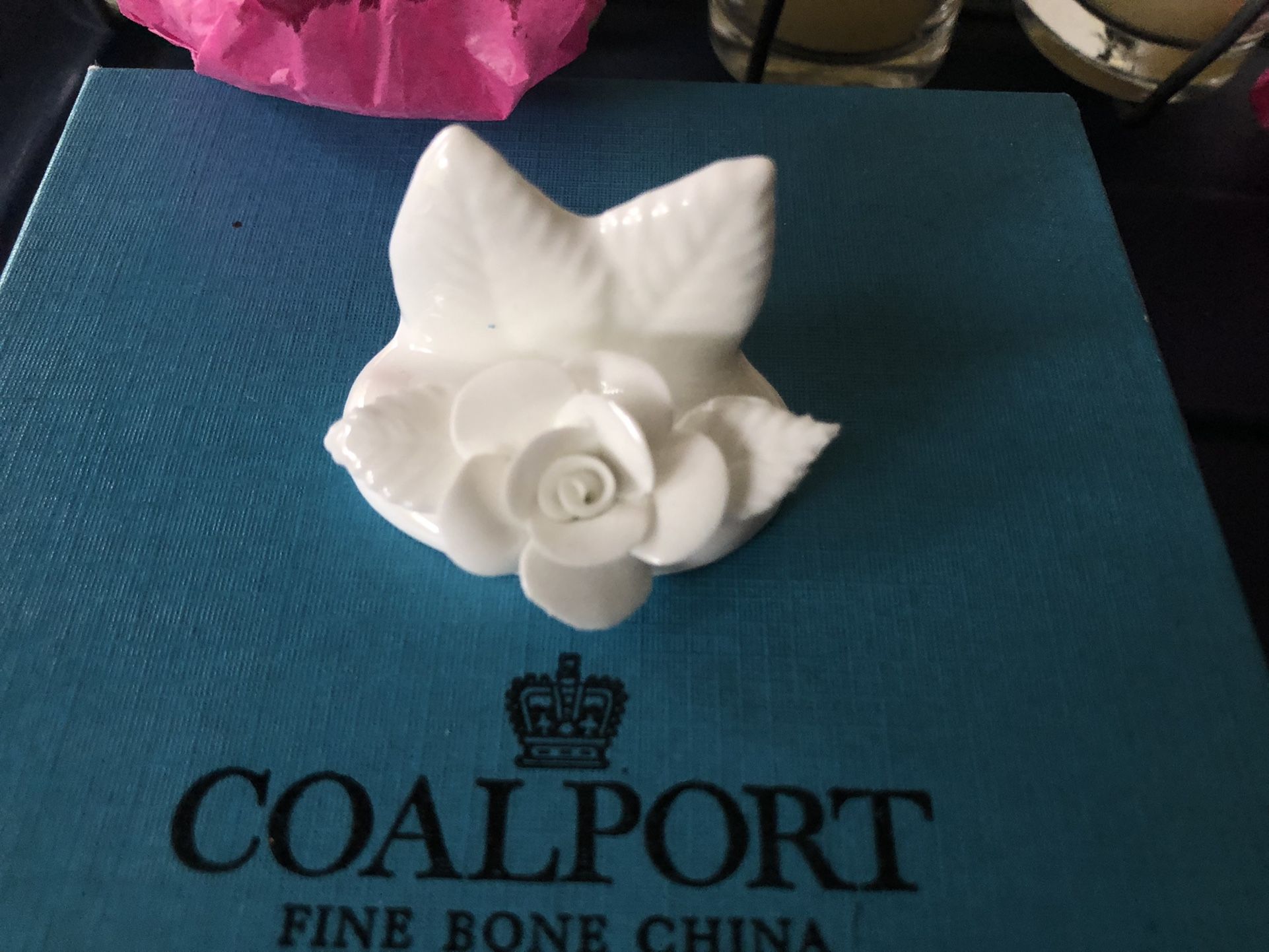 Coalport Bone China Vintage White Place Card Holders