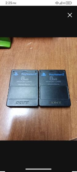 2 Sony 8mb Memory Cards