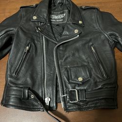 12 Youth Leather Biker/Motorcycle Jacket 