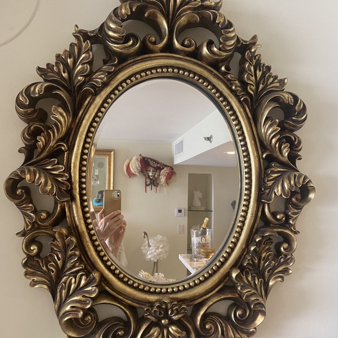 Antique Gold Mirror From Italy