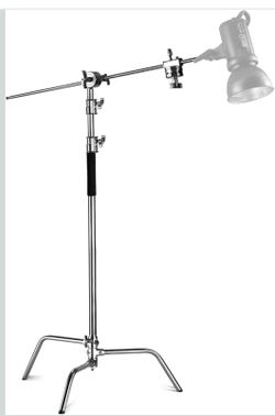 NEEWER Pro 100% Stainless Steel Heavy Duty C Stand with Boom Arm