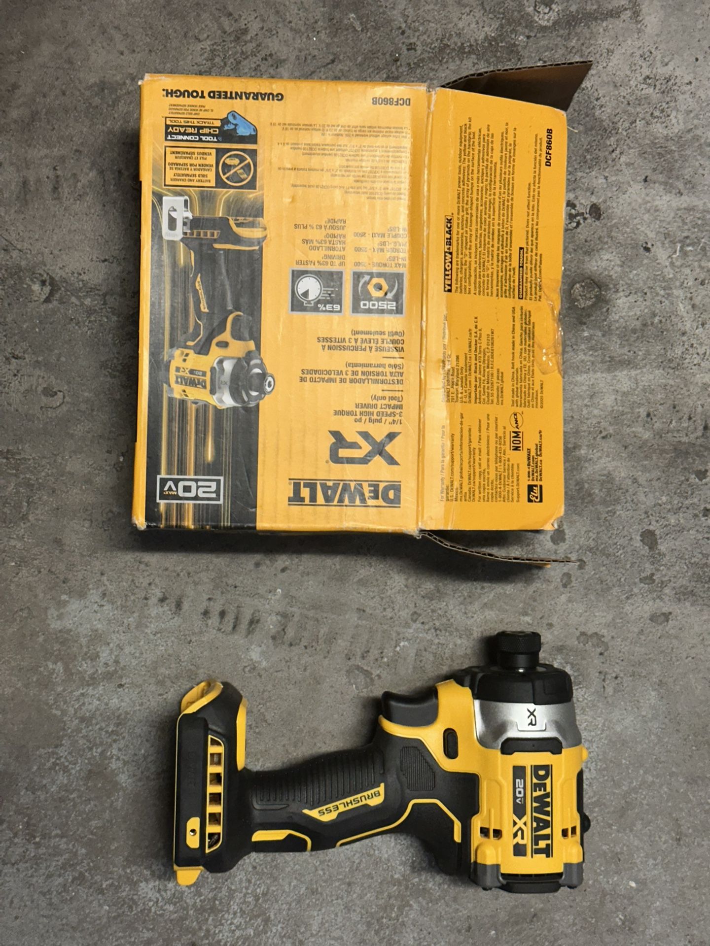 DEWALT 20V MAX XR Cordless Impact Driver (Tool Only)