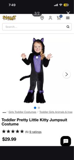 Toddler kitty costume