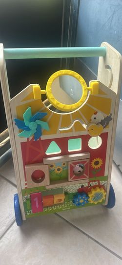 Battat Wooden Baby Activity Walker Farm Theme
