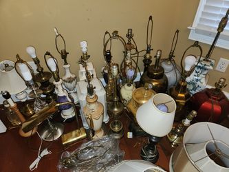 Various Lamps With Shades