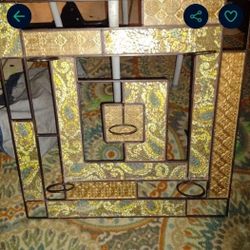 Square Gold Wall Candle Holder Decor