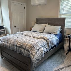 Full Size Bed Frame and Nectar Mattress